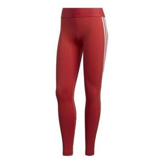 adidas (WMNS) adidas Alphaskin 3-Stripes Long Tights Red White FL2052