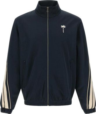 Palm Angels Sweatshirts - Heren - Vesten met rits - Blauw - L - Polyester - Hoodies & sweatvesten