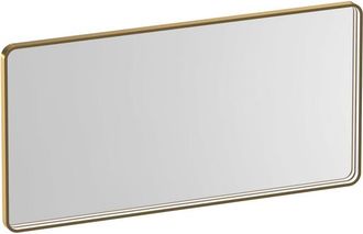 Marcel Breuer Sapphire spiegel 120 rechthoekig afgerond goud frame met directe LED-verlichting met dim- en kleurfunctie en afstandsbediening