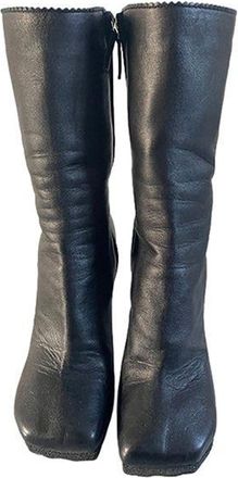 Off-white leather ankle boots Size 39.5