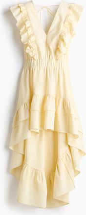 H&M Kleid mit Volants - Blassgelb