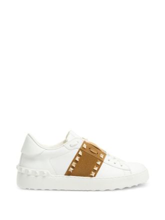 Valentino Garavani Beige Rockstud Sneakers