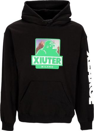 Iuter Lichte Hoodie Met Logo Zwart - Heren - Hoodies - Zwart - M - Katoen - Hoodies & sweatvesten