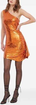 Silvian Heach Abito monospalla con paillettes - Arancione