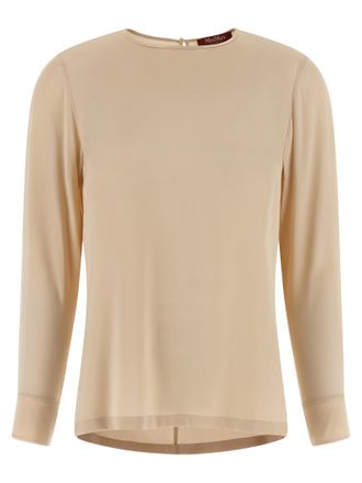 Max Mara Beige Silk Womens Blouse