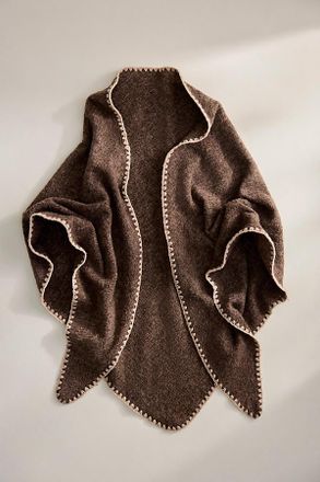 Terrain Border Stitch Oversized Scarf