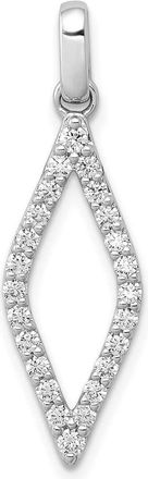 Diamond2Deal 14K White Gold Lab Grown Diamond Fancy Pendant (0.5ct, VS, G-H)