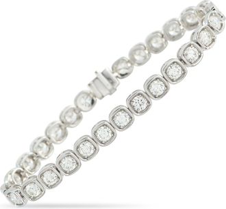Luxury Bazaar 18k White Gold 8.0ct Diamond Bracelet ALB-20136-2