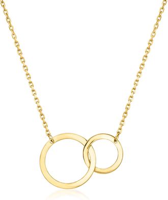 Canaria Canaria Italian 10kt Yellow Gold Interlocking-Circle Necklace
