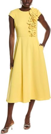 Badgley Mischka Corsage Full Skirt Midi Dress