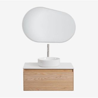 Sklum Conjunto De Mueble De Ba&ntilde;o En Madera De Fresno Tedrik Sklum