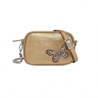 Brighton Womens Butterfly Shimmer Handbag In Gold