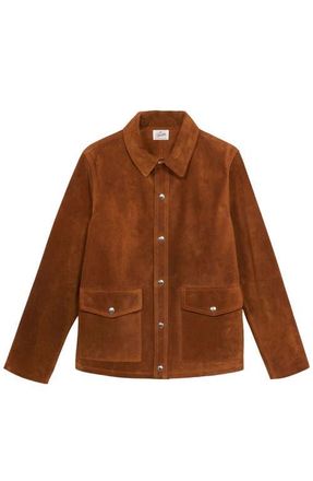 Fortela Welder Suede Leather Jacket in Mou at Nordstrom, Size 50 Eu