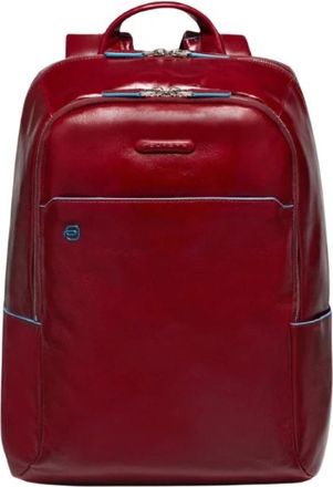 Piquadro Rode tassen met schokdemper - Heren - Rugzakken - Rood - ONE Size - Leer - Tassen
