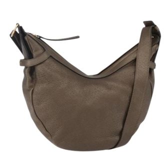 Ferragamo Pre-owned Leren Schoudertas - Dames - Pre-owned - Bruin - Maat: ONE Size Leer