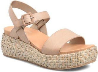 Kork-ease Hallie Platform Sandal in Off White Leather at Nordstrom, Size 11