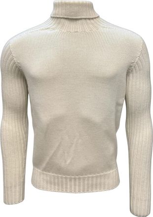Gran Sasso Rainwool Turtleneck - Heren - Coltruien - Beige - M - Wol - Truien & Vesten