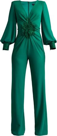 Tadashi Shoji Sahana Bishop jumpsuit - Groen