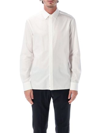 Lanvin Grosgrain Detail Classic White Shirt