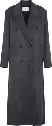 Frankie Shop Cappotto doppiopetto in lana - Grigio