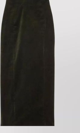 Jil Sander velvet high-rise maxi fitted skirt