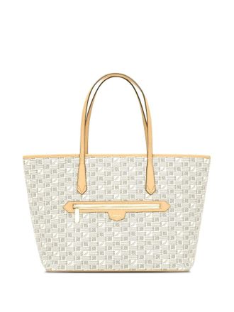 Moreau Monaco monogram-pattern tote bag - women - Cotton/Polyurethane - One Size - Neutrals