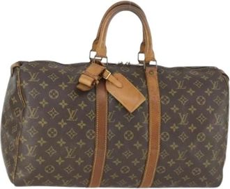 Louis Vuitton Pre-owned Weekend Bags, female, Brown, Size: ONE SIZE Pre-owned Canvas Weekend Bag