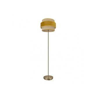 Fabrilamp Fabrilamp Pie De Salon Reyes 1xe27 Cuero/natural-yema 160x40x40 Cm