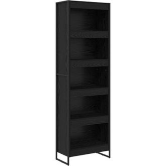 vidaXL Estanter&iacute;a Para Libros 2 Pcs Roble Negro 80 X 30 X 155 Cm Vidaxl