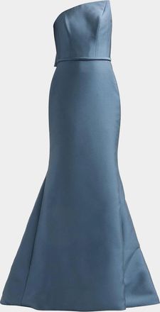 Amsale Strapless Column Gown