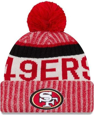 New Era NFL Sideline 2017 Bobble Beanie San Francisco 49ers Red