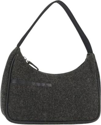 Prada Pre-owned Shoulder Bags, female, Gray, Size: ONE SIZE Pre-owned Hand Bag
