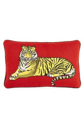 Jonathan Adler Safari Needlepoint Pillow in Red at Nordstrom, Size 12X20