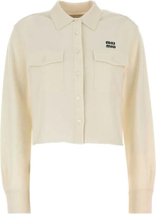 Miu Miu Camicia in cashmere - Bianco