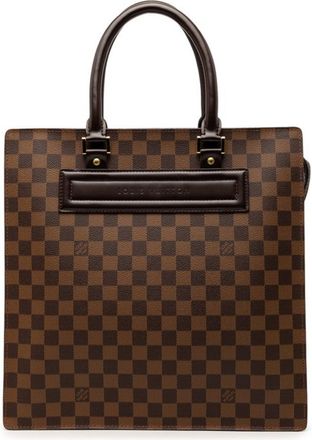 Louis Vuitton Brown Pvc Leather Handbag Tote Bag (Pre-Owned)