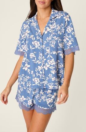 PJ Salvage Flora Dreams Short Pajamas in Moonlight Blue at Nordstrom, Size X-Large