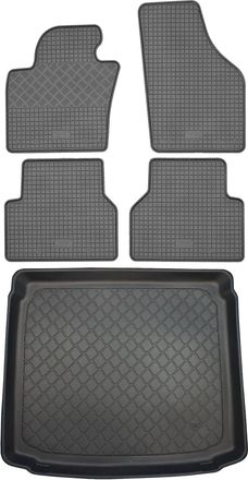 OEM Volkswagen Tiguan I Suv (5 Puertas) De 07.2007 A 04.2016, Juego De Alfombrillas De Goma Para Coche + Alfombrilla Para Maletero