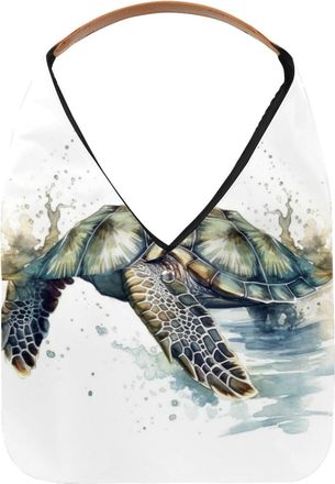Generic Sea Turtle Reusable Lightweight Grocery Bags - Foldable Into Compact Pouch, Washable & Sturdy, Multipurpose for Shopping and Travel