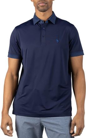 Tailorbyrd Micro Perforated Performance Polo in Navy at Nordstrom Rack, Size Medium