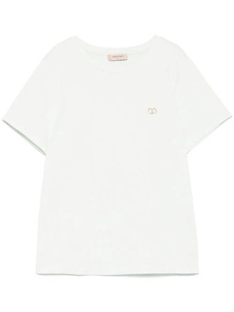 Twin-Set T-shirt con placca logo - Verde
