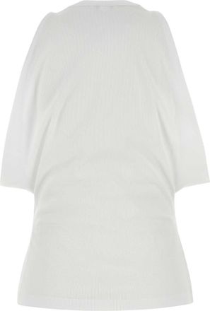Alexander McQueen Womens Stretch Cotton Tunic White Elastane Tunics