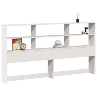 Berkfield Home Headboard with Storage White 180 cm Solid Wood Pine