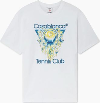 Casablanca Mens Tennis Club T-Shirt White - Size: 44