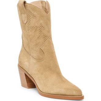 Dolce Vita Klint Western Boot in Dark Taupe Suede at Nordstrom Rack, Size 11
