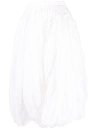 Comme Des Garçons Gedrapeerde maxi-rok - Wit