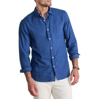 Vineyard Vines Cisco Solid Island Slub Cotton Button-Up Shirt in Moonshine at Nordstrom, Size Xx-Large