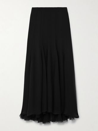 Chlo&eacute; Gonna Maxi In Mussola Di Seta Biologica - Nero