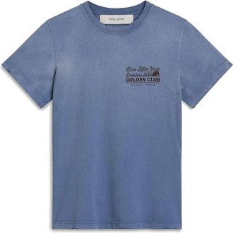 Golden Goose Journey Dames Slim Fit Lang T-shirt - Dames - T-shirts - Blauw - S - Tops