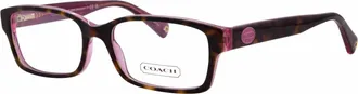Coach Womens Brooklyn Eyeglasses In Tortoise Pink