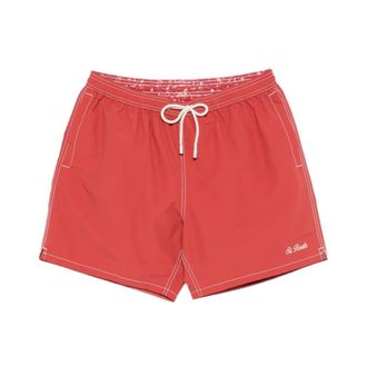 MC2 Saint Barth Beachwear, male, Red, Size: S Patmos Swim Shorts
